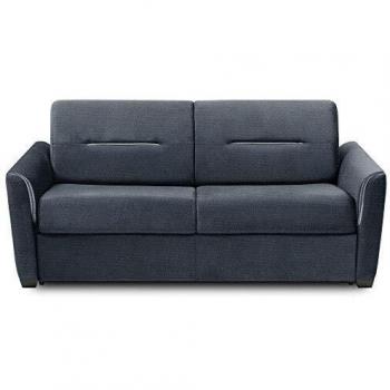 Canapé Convertible 120cm Matelas 16cm Tweed Bleu