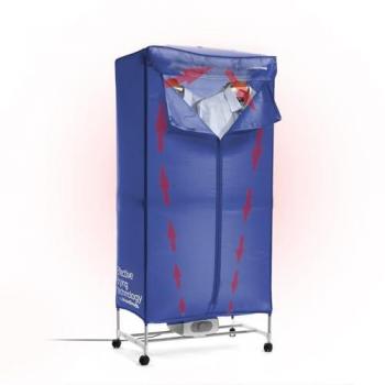Portable Dupledry Dual‑Heat Electric Dryer – 1200 W, Blue, Antibacterial Technology