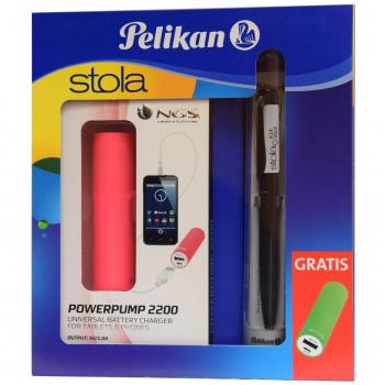 Bolígrafo Pelikan Stola I mate/brillante con powerbank rosa