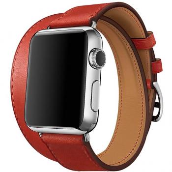 Sangles de Iwatch 38 mm Série 3, double tour en acier inoxydable, couleur Rouge