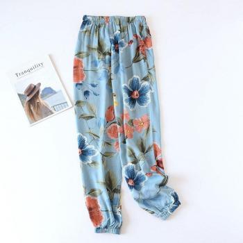 Pantalon de Pyjama en Coton Pur, Bouffant et Ample, pour Femmes, Anti-Moustiques