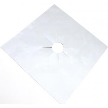 4 Unit Universal Oven & Stove Protector Mats, Square Design, Heat Resistant, 27x27 cm, Reusable