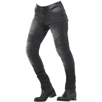 Pantalones OVERLAP Imola para mujer, negro, talla 26, homologados para uso en carretera