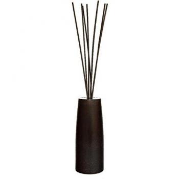 Millefiori Vasenformelliger Diffusor aus braunem Holz – 10,4 × 10,3 × 24,1 cm, 7‑Stäbchen