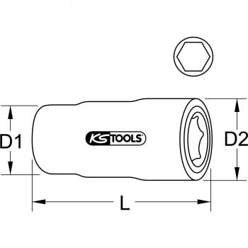 KS Tools 3/4-Zoll Isolierte Stecknuss, 26mm VDE-zertifiziert