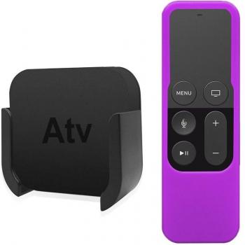 Support mural anti‑dérapage pour Apple TV 4K & 4th avec boîte Siri