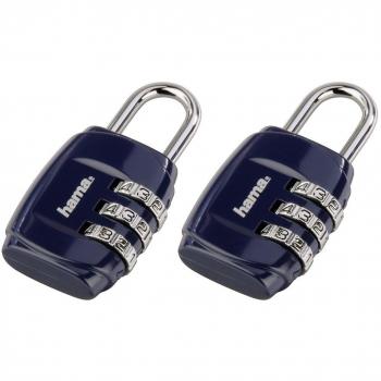 TSA‑Zertifiziertes Gepäckschloss (schwarz/blau) – 3‑Stufen‑Schutz