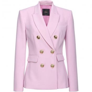 PINKO Female Double-Breasted Jacket, Color Pink, Size Medium