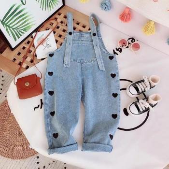 Koreaanse Stijl Losse Denim Overalls voor Meisjes 2-8 Jaar
