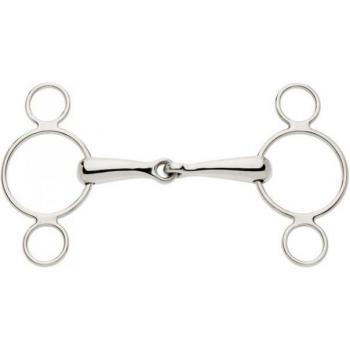 Lorena: Mordaza Continental 2 Anillos con Una Única Articulación – 6 inches en Plata