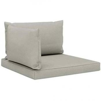 VidaXL Cuscini per Divano Pallet 3 pz Color Taupe Tessuto