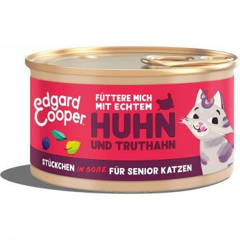 Edgard & Cooper Senior-Futter in Sauce mit Truthahn und Huhn