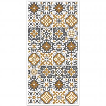 Tapis design Triana en vinyle orange 140x200cm