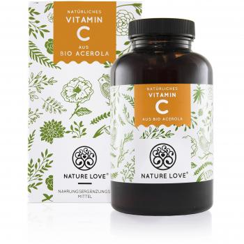 Natürliches Vitamin C in Bio Qualität. 180 Kapseln im 3 Monatsvorrat. Aus Bio Acerola Extrakt, reich an Bioflavonoiden und hoch bioverfügbar. Laborgeprüft, vegan und hergestellt in Deutschland