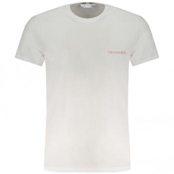 Trussardi Logo Print White Cotton T-Shirt, Size S