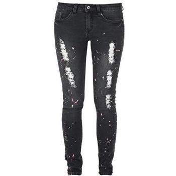 Pantalones Vaqueros Full Volume by EMP Splash Megan (Fit Estrecho) Mujer Negro W29L34