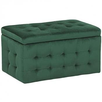 Banco otomana verde oscuro con almacenamiento Michigan 90 x 45 x 35 cm