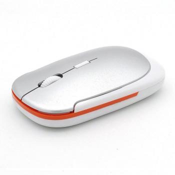 Ratón óptico inalámbrico para videojuegos, ultra delgado, receptor USB, compatible con portátil y PC