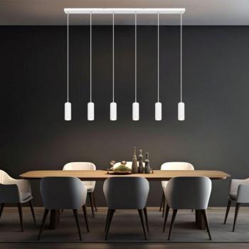 Éclairage de plafond à 6 lampes blanches