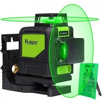 Huepar 902CG 360° Laser Level, Self-Leveling, Pulse Mode, Magnetic Base