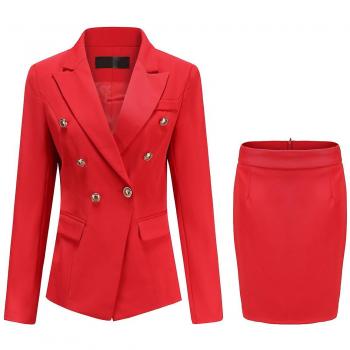 Traje de Negocios Yynuda Mujer Blazer y Falda