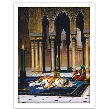 Gerome's Grief: Pasha’s Mourning Tiger – Large 18”×24” Framed Canvas
