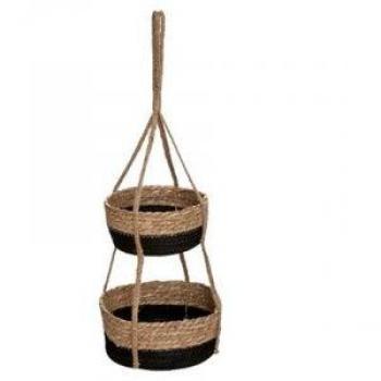 Cache-Pots Suspendus Cuba 68cm Noir