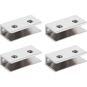 Soporte de Clip para Vidrios de Aluminio y Zinc – Kit de 4 Piezas