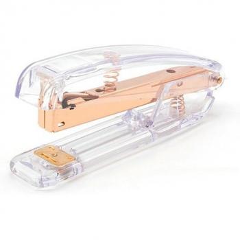 Chic Acrylic Rose Gold Stapler with Included Staples