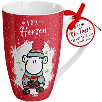 Sheepworld‑Tasse Geschenkewelt 49785 XL – 50 cl rotes Porzellan