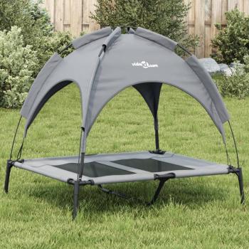 Prolenta Elite – Lit moderne anthracite, auvent en Oxford, cadre robuste