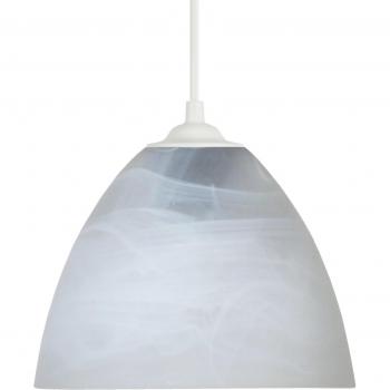 Suspension rustique TOSEL en verre blanc 1 lumière