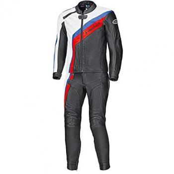 Abito moto Held Medalist due pezzi in pelle Nero Bianco Rosso Blu 98