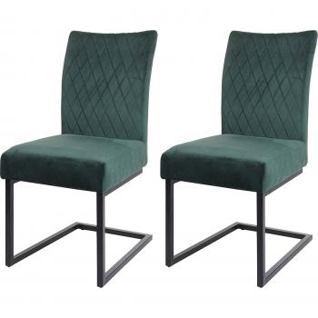 Silla de Comedor Moderno Verde 2 Unidades