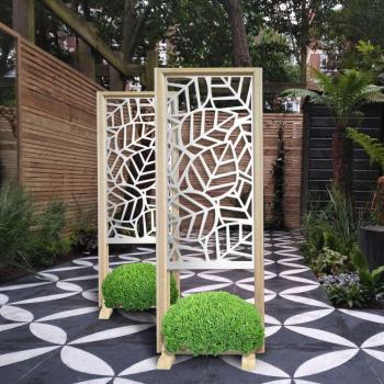 Modulare Paravento Signorbit Tropica 70×190cm – Legno & PVC – Bianco