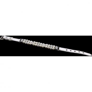 Rhinestone and Pearl Pet Collar