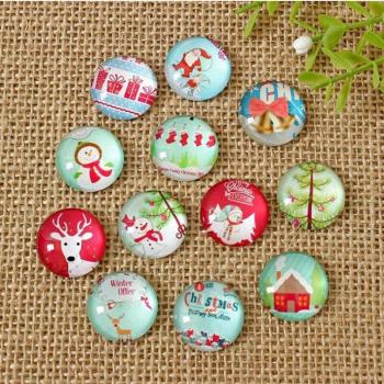 Christmas Themed Glass Dome Cabochons