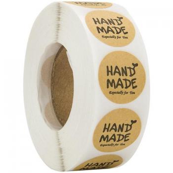 500 Adhesive Round Kraft Stickers for Scrapbooking