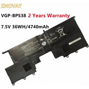 ZNOVAY VGP‑BPS38 Laptop-Akku – 7,5 V, 36 Wh (4740 mAh) – geeignet für SVP132A1CM & SVP11217SCS