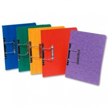 Europa Spiral Wirebound Spring Transfer File Manilla A4 300 Micron Blue (Pack 25) 3005
