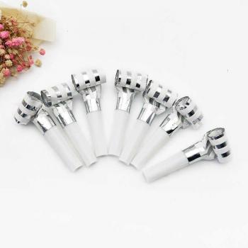 10 pièces accessoires de fête sifflets or argent à pois étoile pour anniversaires enfants