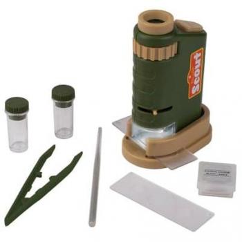 Mini-Mikroskop-Set 8-teilig, für Kinder, batteriebetrieben