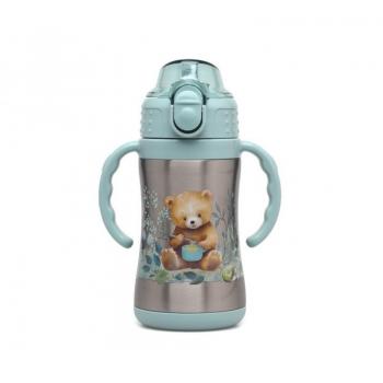 Taza de Aprendizaje Kiokids 280 ML Oso Celeste