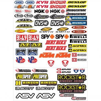 Motocross Sticker Set 73 – Grafiche per Moto, Bici e Modelli