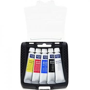 Lefranc & Bourgeois Pocket Box Gouache 5 x 10ml + Color Wheel