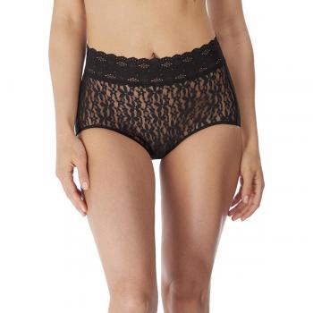 Braga Wacoal negra con encaje Halo Lace