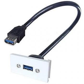 Ready Made Faceplate Module USB 3.0 SuperSpeed Panel Mount Stub