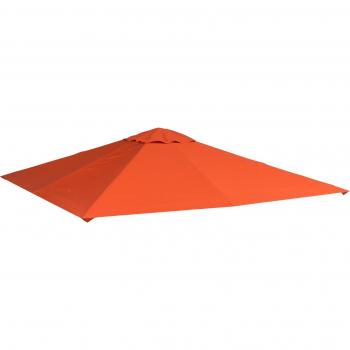 Outsunny Pavillon Ersatzdach Sonnenschutzabdeckung 2,98 x 2,95 m in Orange aus Polyester