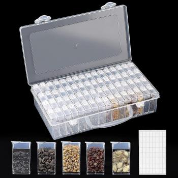 Rangement compact de semences – 64 sections, stickers inclus