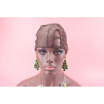 Perruque Haute Qualité Cheveux Naturels, Bonnet Dentelle Marron